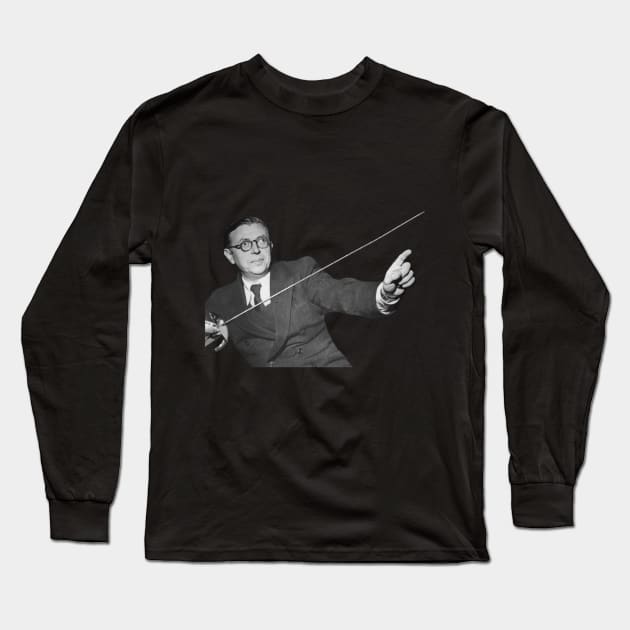 Sartre Fencing (No Border) Long Sleeve T-Shirt by neememes